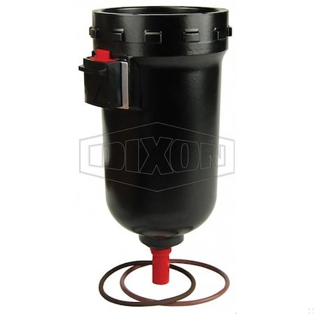 Dixon Wilkerson by Filter Bowl with Auto Drain, For Use with F26, M26 Filter, Metal GRP-95-960